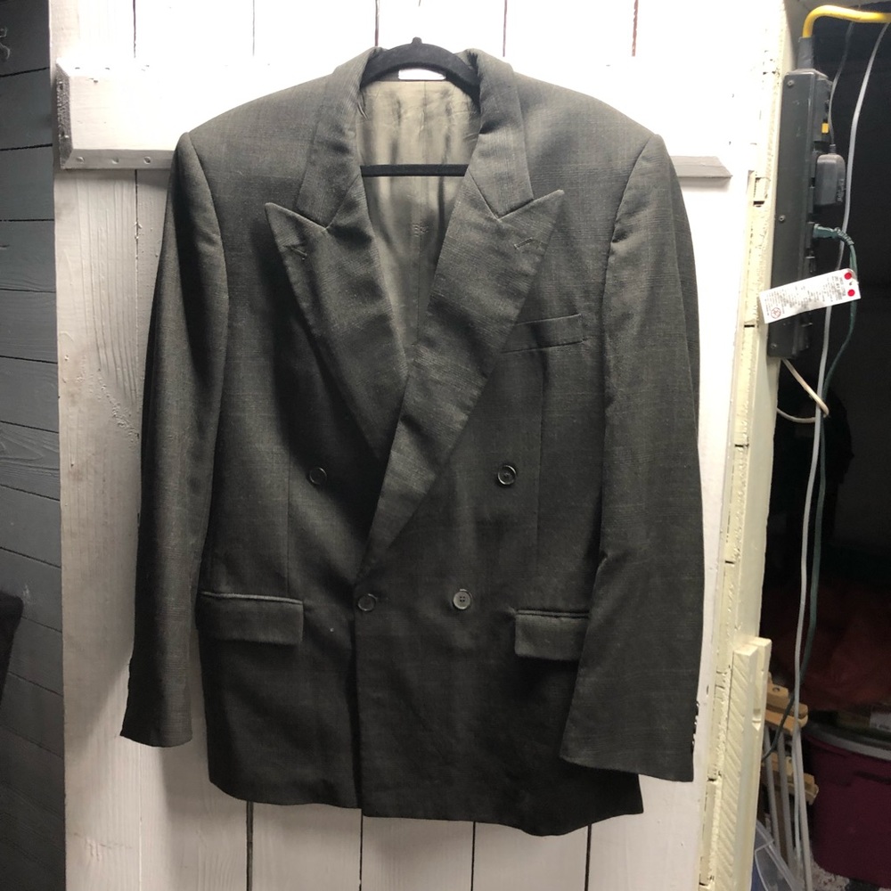 Henley by Par Tip Top Mens Sport Coat Green/Dark Gray Size 40R
